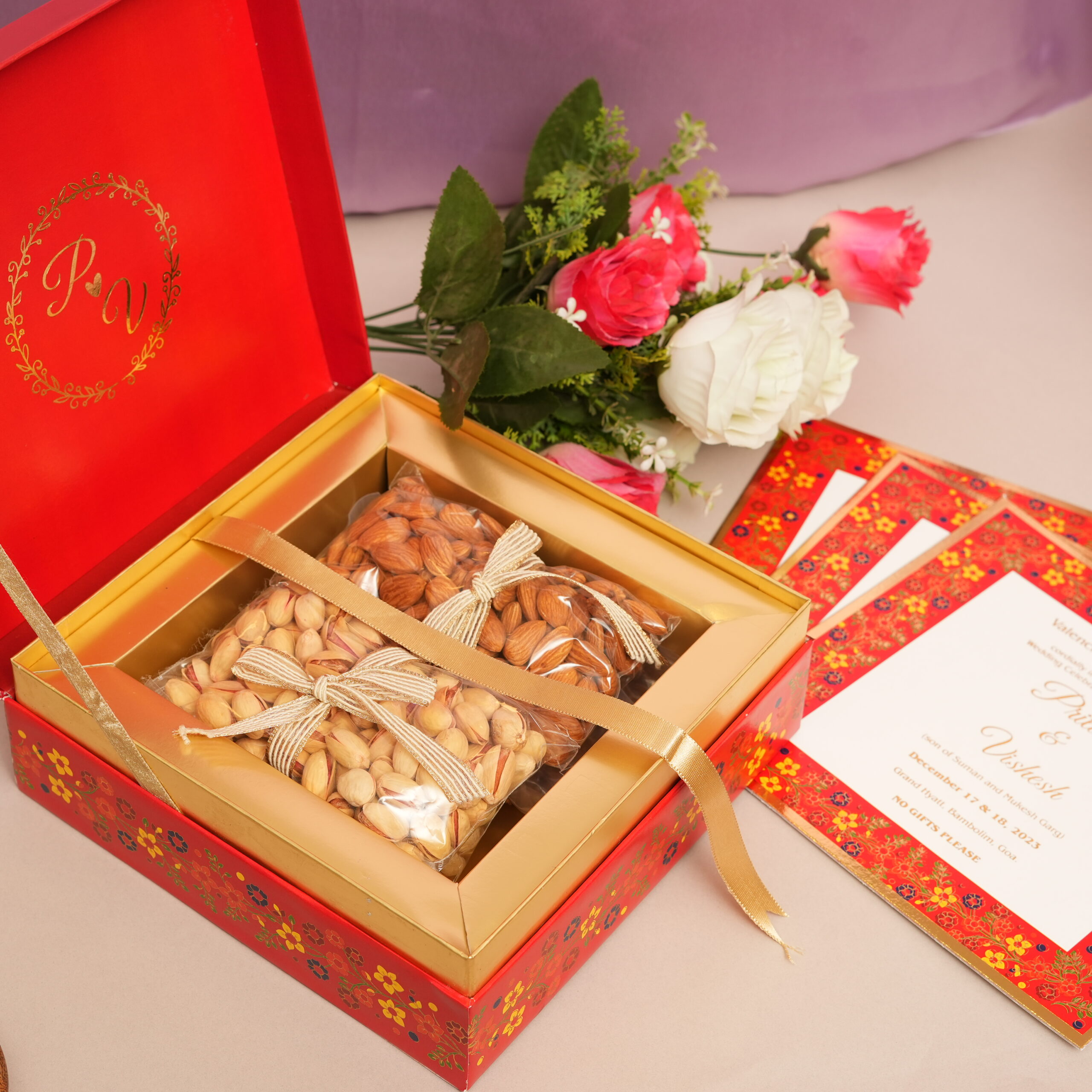 Dry Fruit Wedding Invitation Boxes