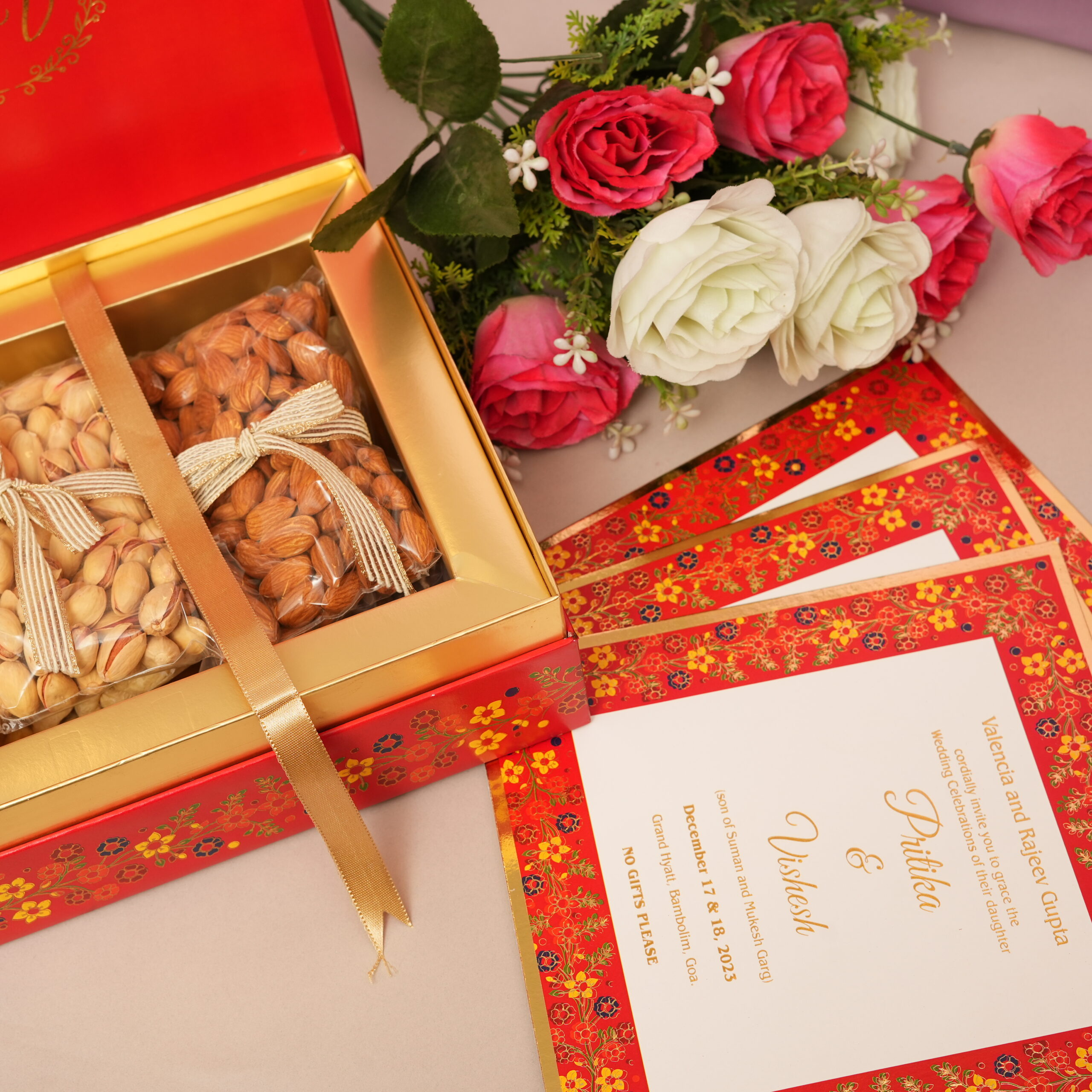 Dry Fruit Wedding Invitation Boxes