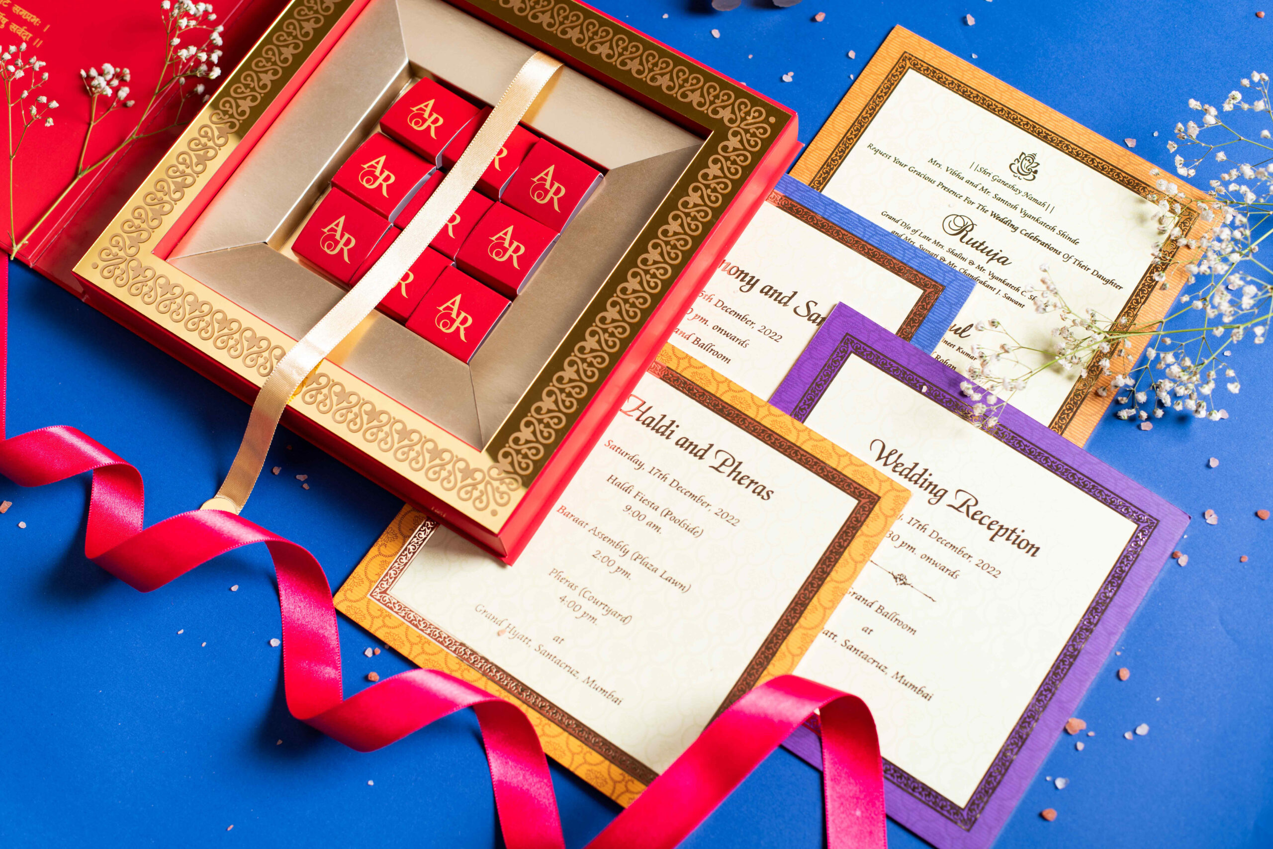 Chocolate Wedding Invitation Boxes
